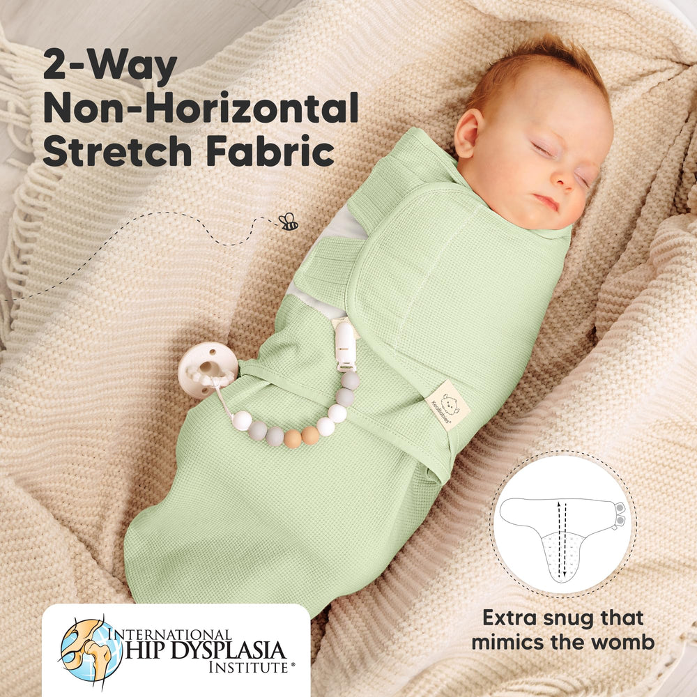 Demonstration of the four-step wrap for KeaBabies Wren Swaddle