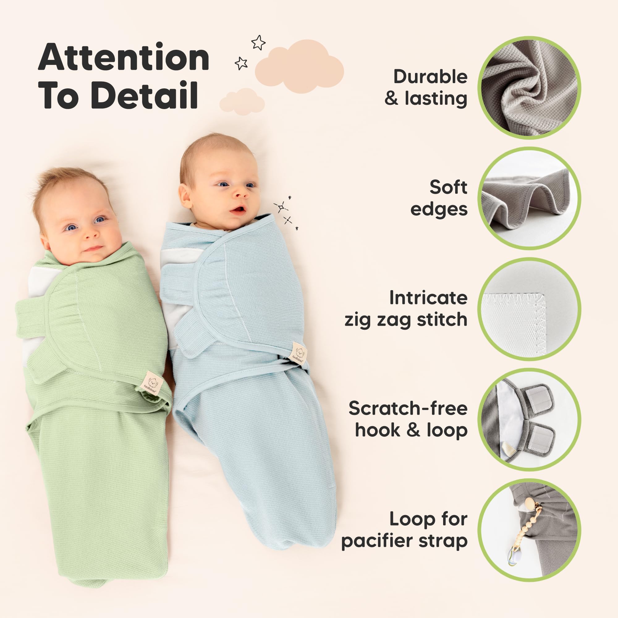 KeaBabies Wren Swaddle gift box packaging suitable for baby showers.