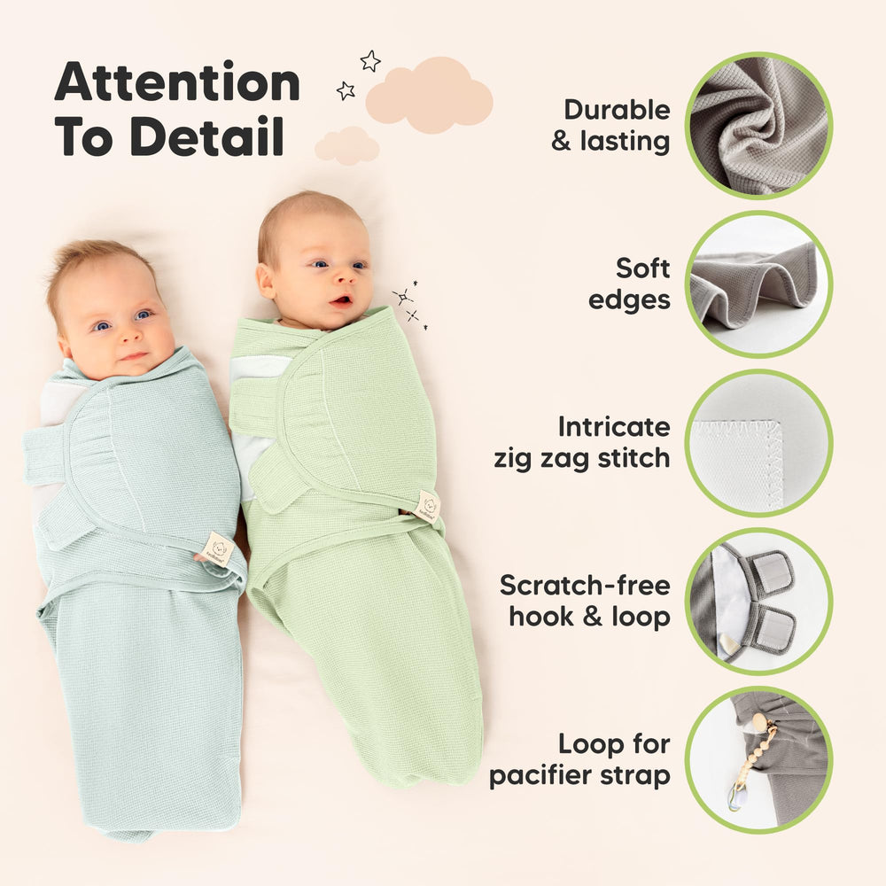 KeaBabies Wren Swaddle Pack shown in kraft gift box