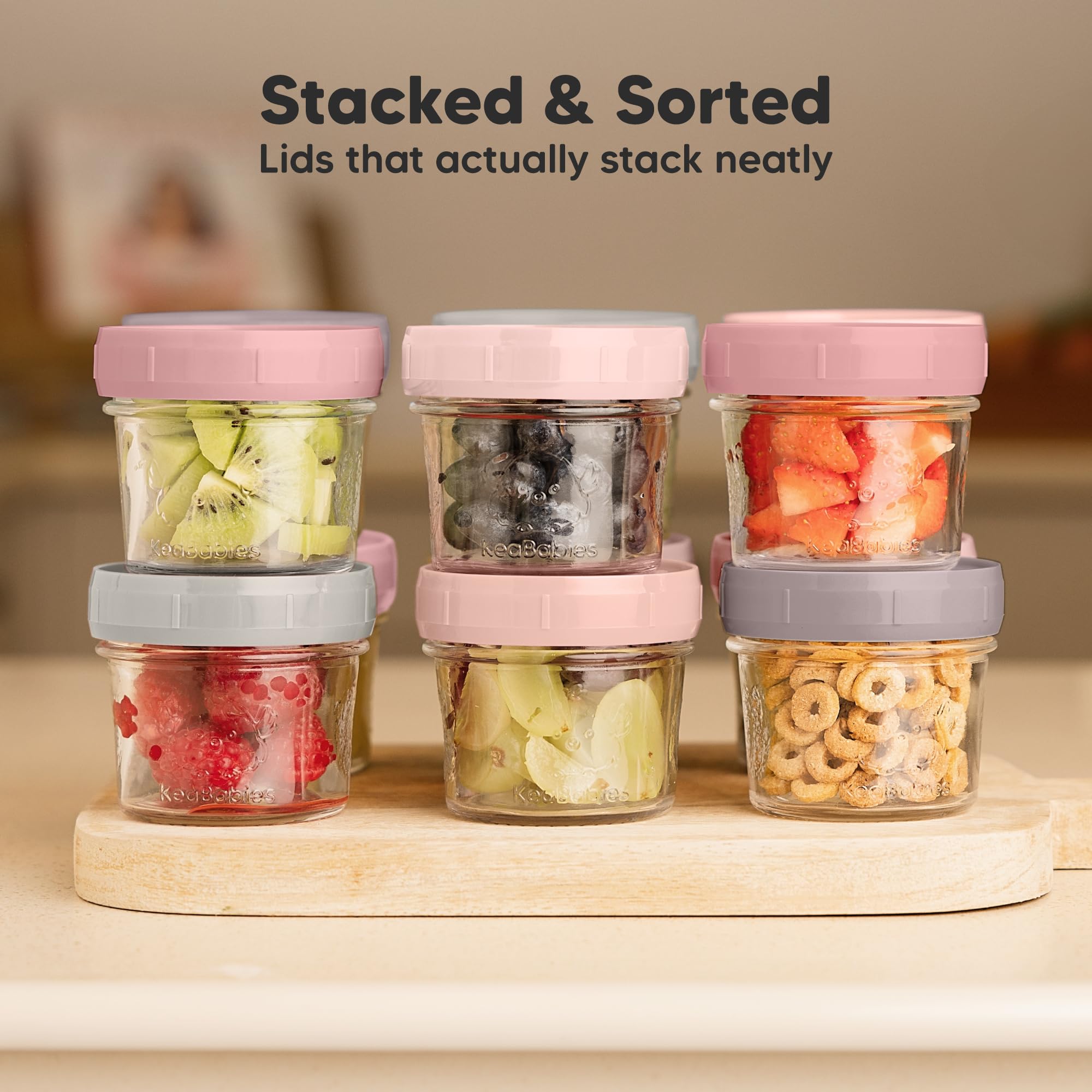 KeaBabies writable lids simplify labeling and organization.