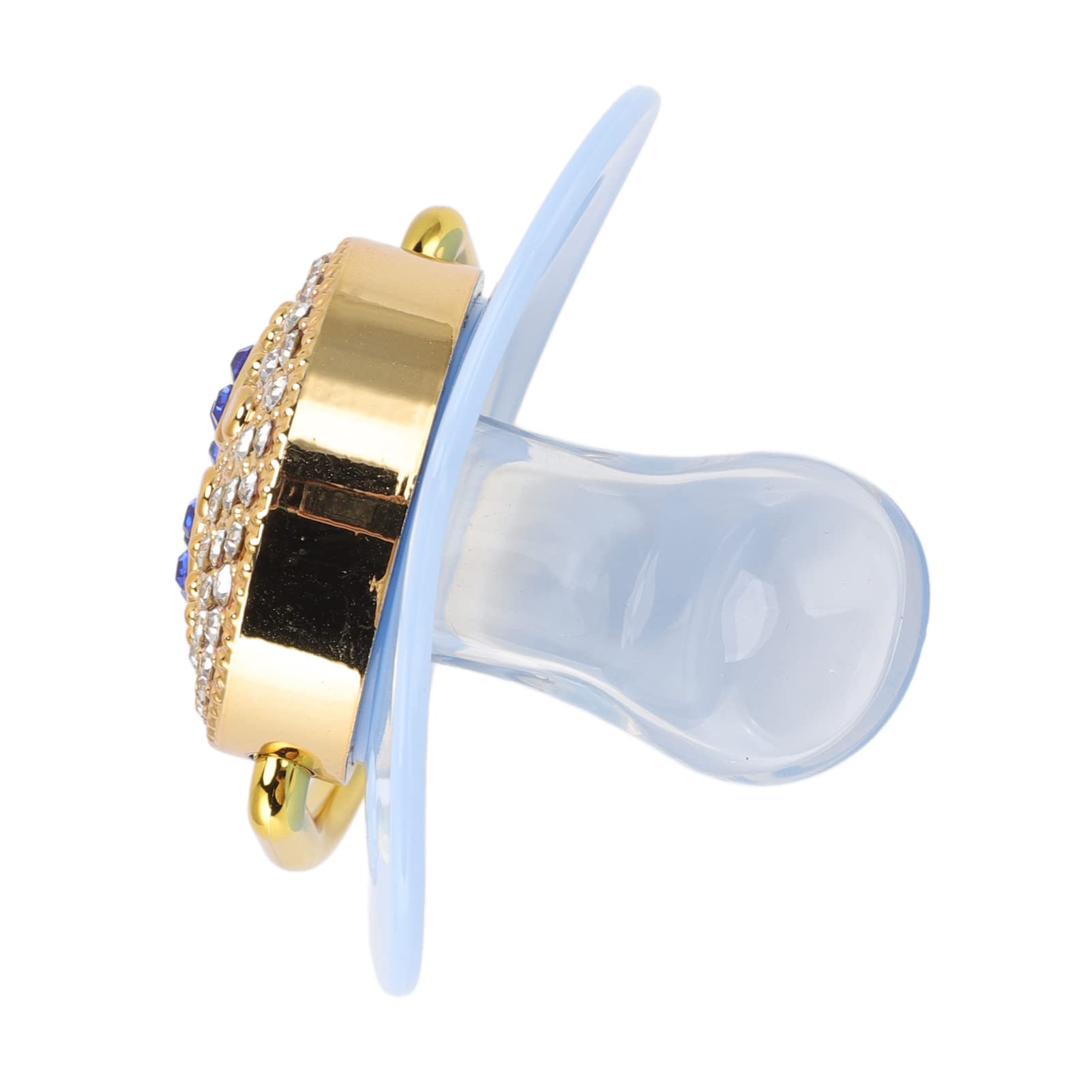 Keenso blue pacifier close-up highlights lightweight, baby-friendly material.