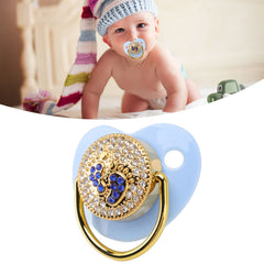 Keenso baby pacifier blue curved guard ensures a comfortable fit.