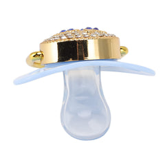 Keenso baby pacifier blue one-piece design promotes hygiene and easy cleaning.