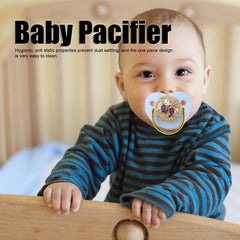Keenso blue silicone pacifier close-up shows smooth skin-like texture.