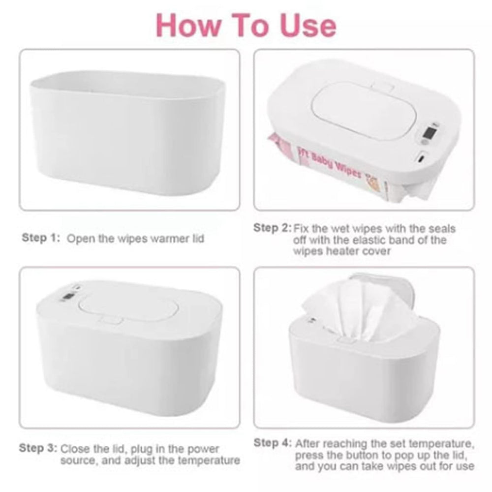 Keenso Baby Wipe Warmer demonstrates one hand operation for parents