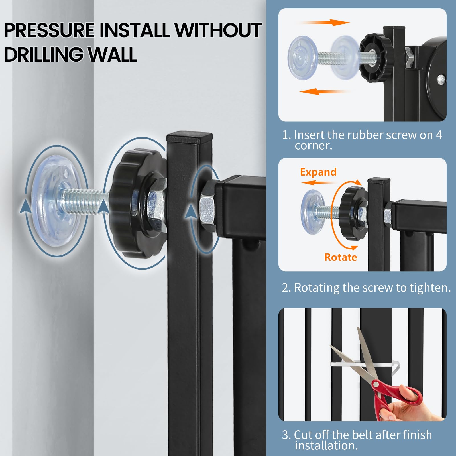Keeric auto-closing and hold-open feature demonstrated for hands-free use.