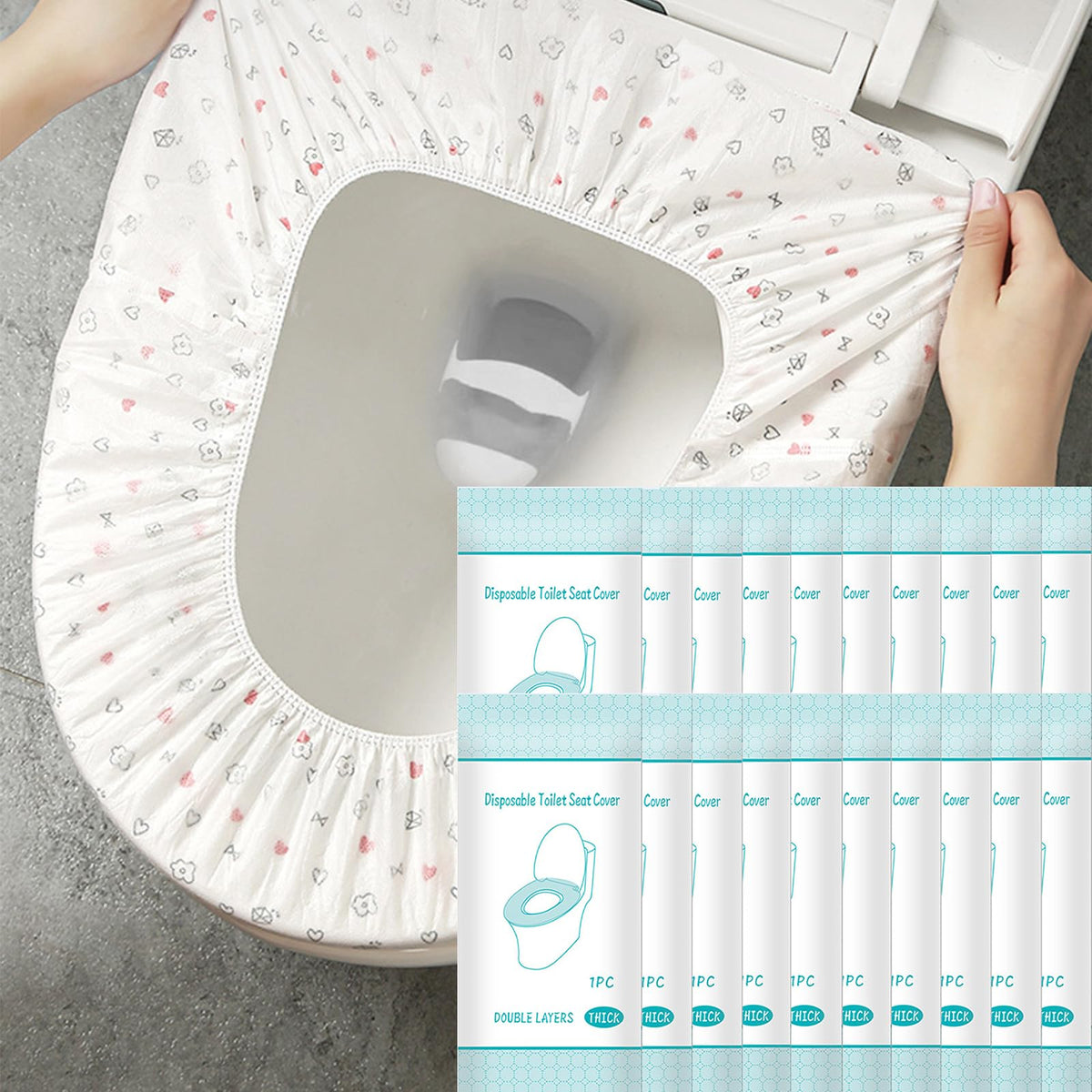Keesoon disposable toilet seat cover, individually wrapped for hygienic travel use.