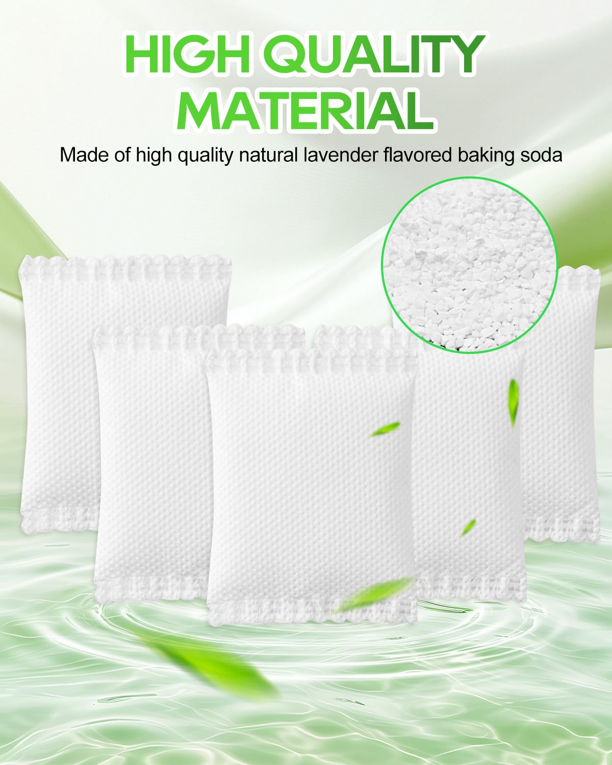 KeeTidy baking soda lavender filter close-up highlights purity and safety.