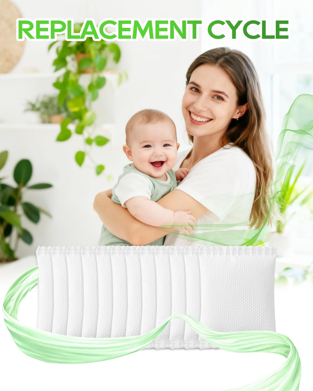 KeeTidy lavender refill compatible with common diaper pails, easy to insert.