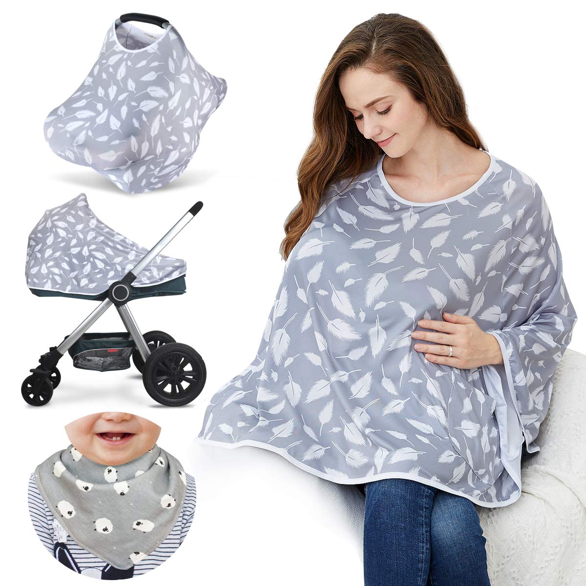 Kefee Kol nursing cover poncho provides 360-degree privacy for public feeding.