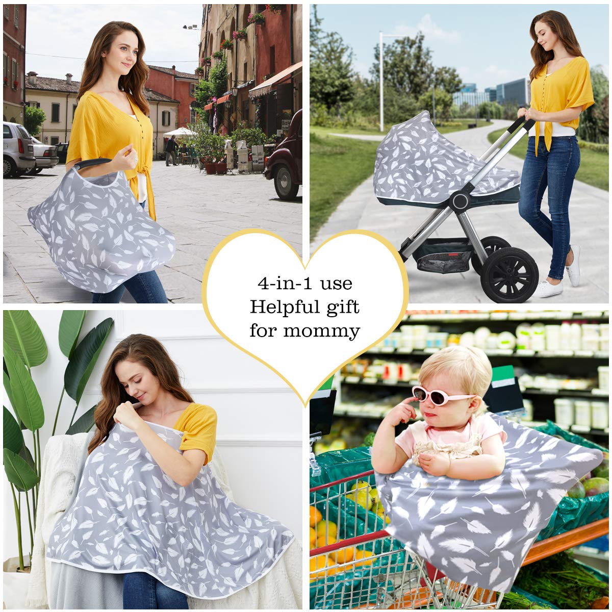 Kefee Kol shopping cart cover creates a clean feeding space in stores.