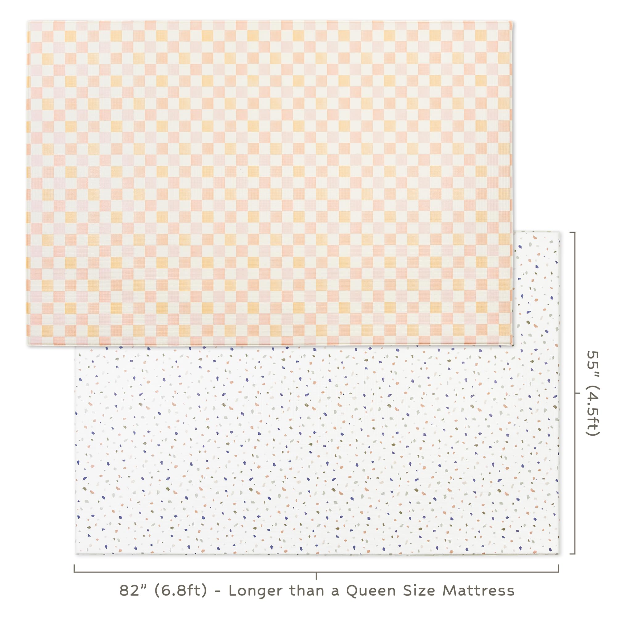 Keiki Care 15mm foam padding offers a soft, safe crawling surface.