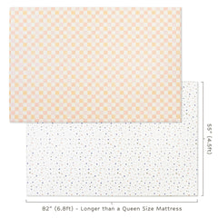 Keiki Care 15mm foam padding offers a soft, safe crawling surface.