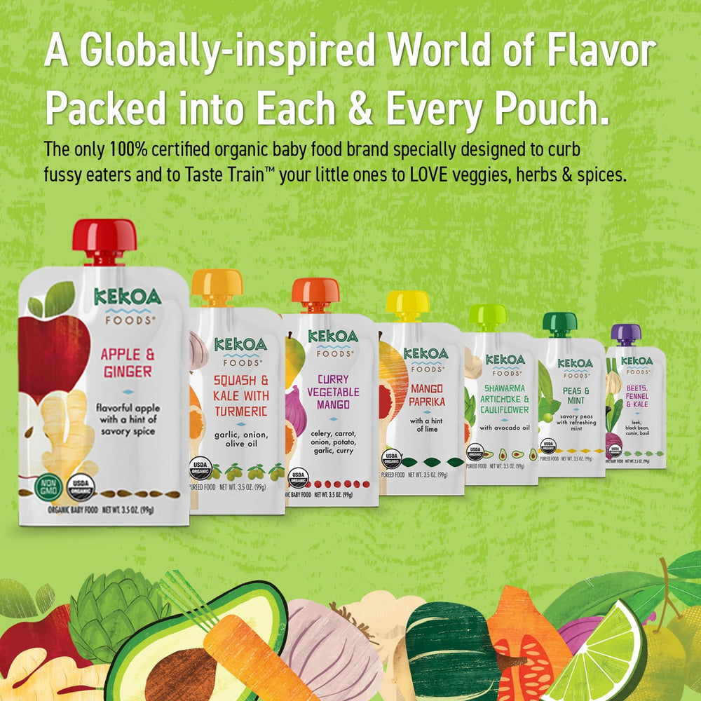 Kekoa Foods Apple Ginger Purée nutrition label focus communicates no added sugar