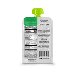 Kekoa Foods organic baby puree pouch label close-up for quick, mess-free mealtimes.