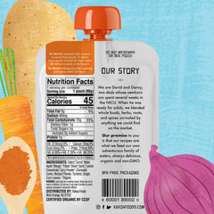 Kekoa Foods puree spoon-ready serve—blend of mango, carrot, celery for gentle flavor exploration.