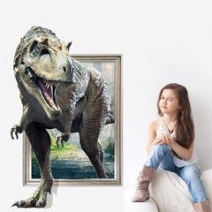 KeLay Fs dinosaur wall stickers four-piece set for playful bedroom decor