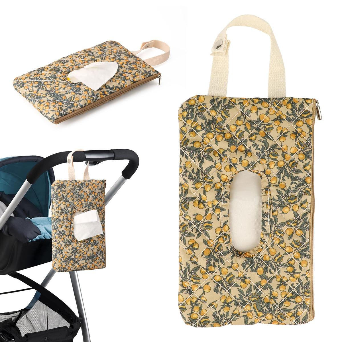Keledz Wipes Dispenser with hanging strap for easy on the go access