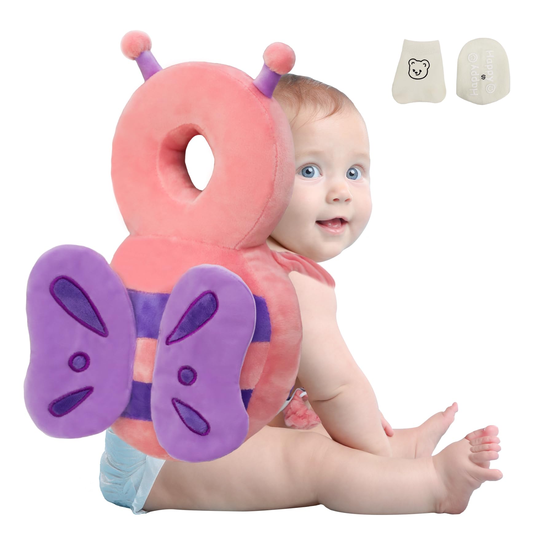 KELLODY baby head protector cushion, front view, comfortable for crawling and walking