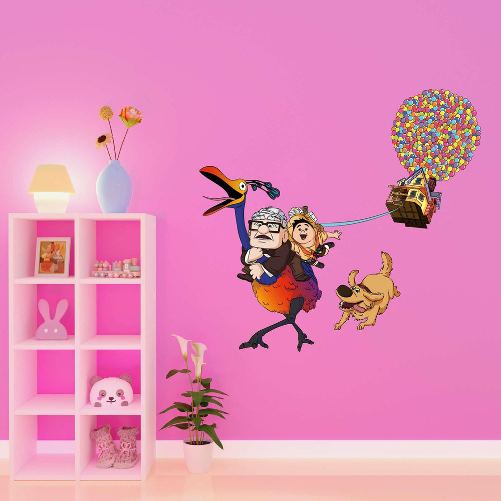 Kelly Wall Decals Up movie design floating house for bright playful kids room decor
