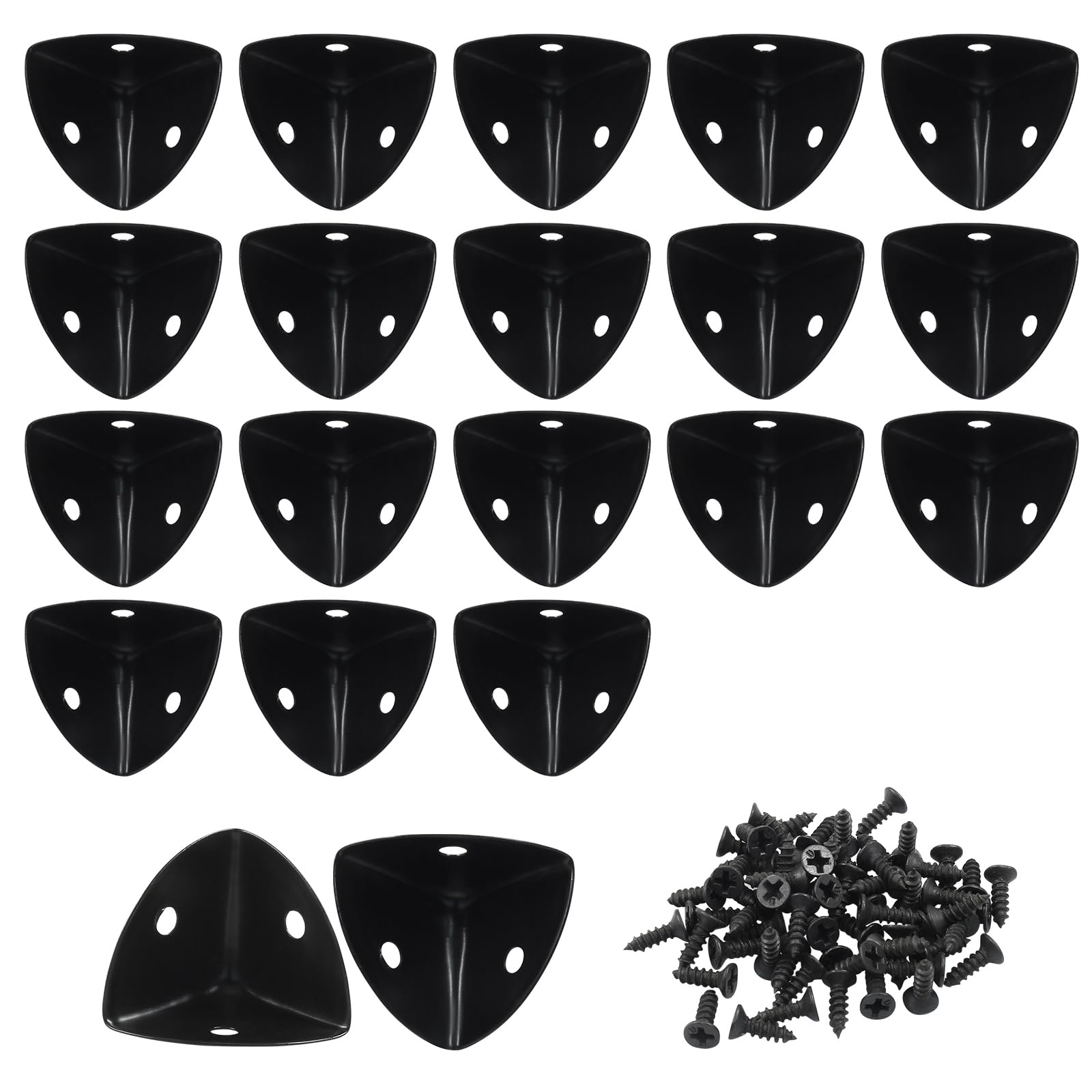 Kemcatui black metal corner protector for 7-8 inch edges, durable protection