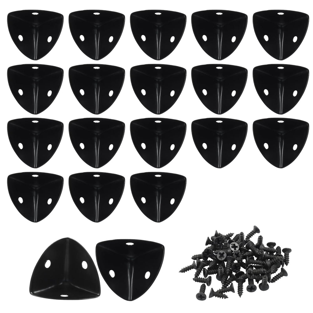 Kemcatui black metal corner protector for 7-8 inch edges, durable protection