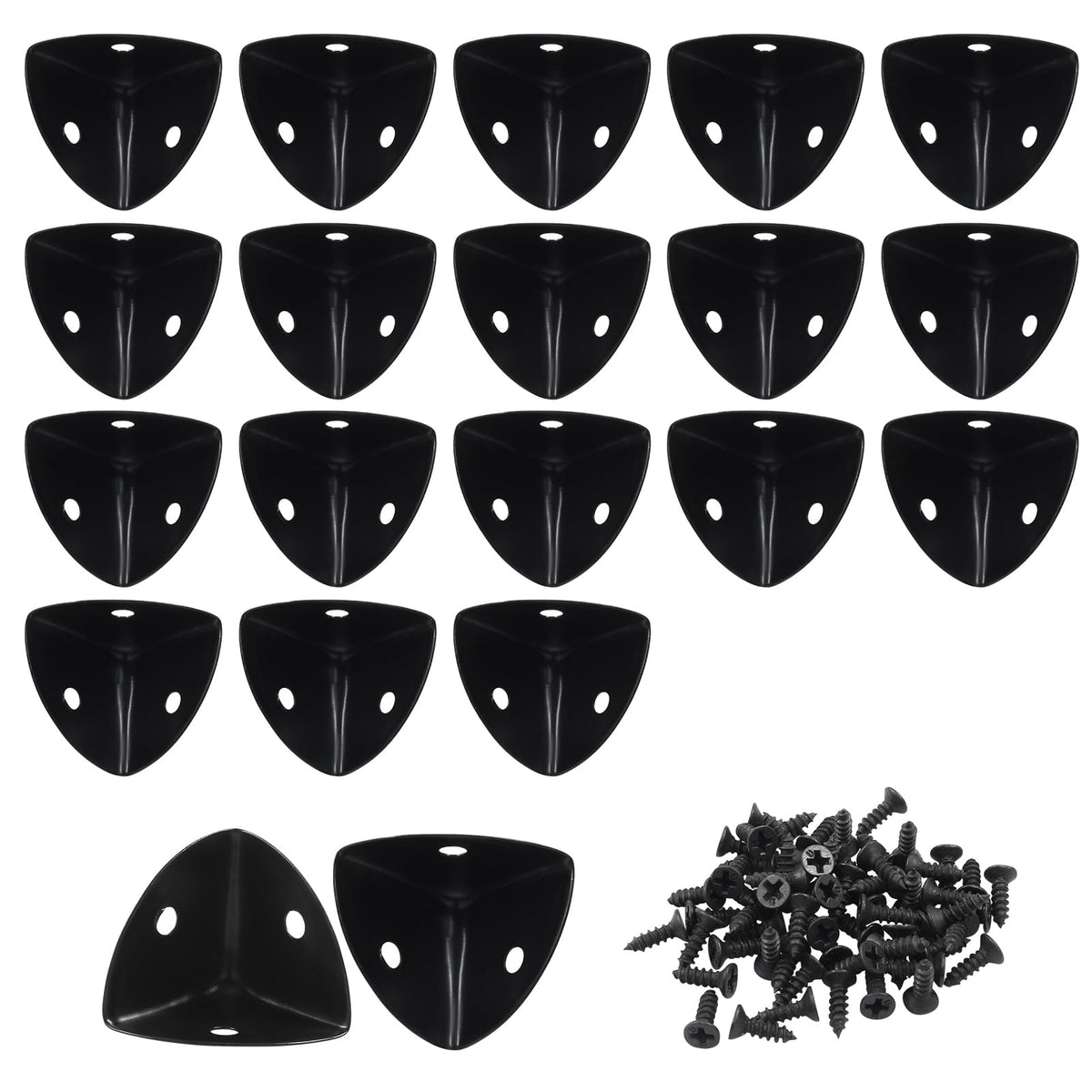 Kemcatui black metal corner protector for 7-8 inch edges, durable protection