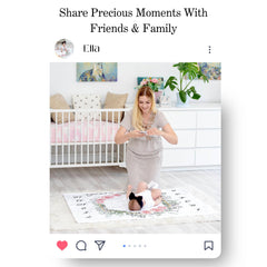 KEMINA BLANKETS floral hexagon frame highlighting growth milestones in share-worthy snaps