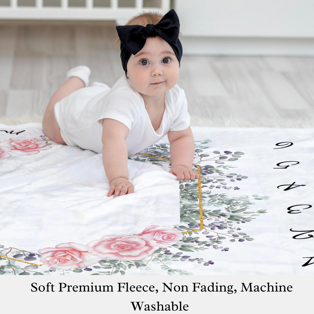 KEMINA BLANKETS monthly growth chart helps document progress month by month