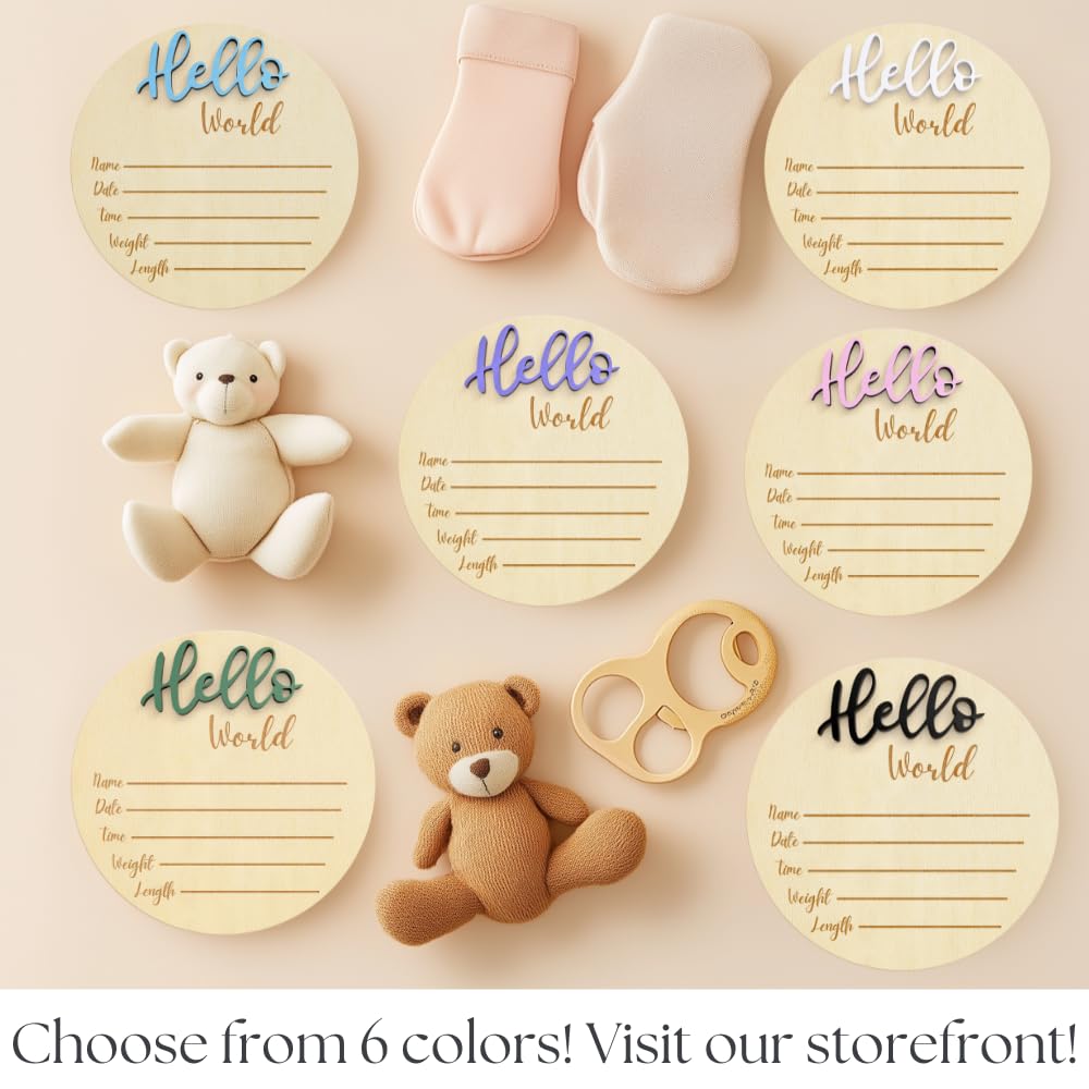 Kemina easy-to-personalize sign in green, add name and birth details.