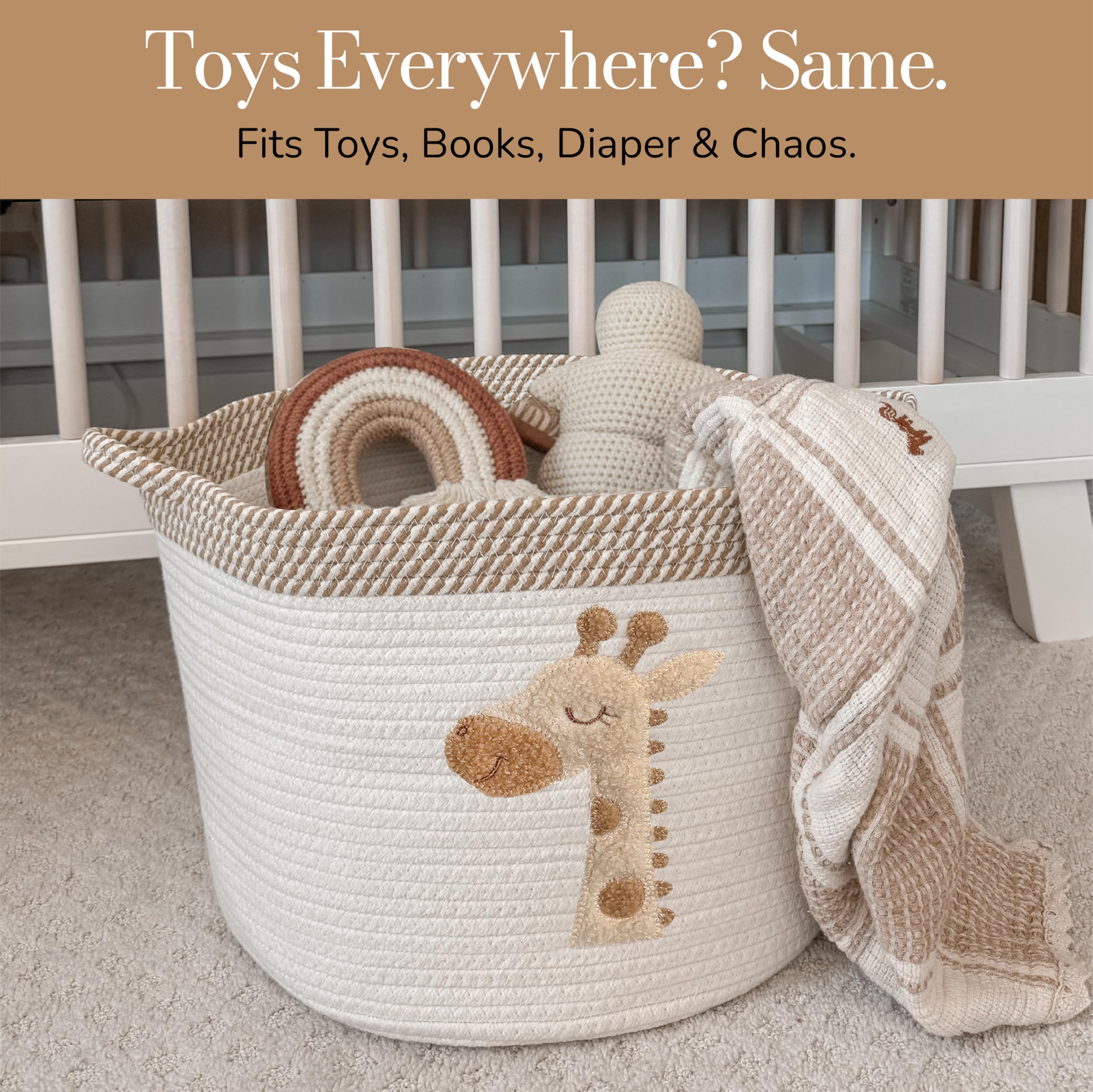KEMINA BLANKETS machine washable nursery basket for easy care
