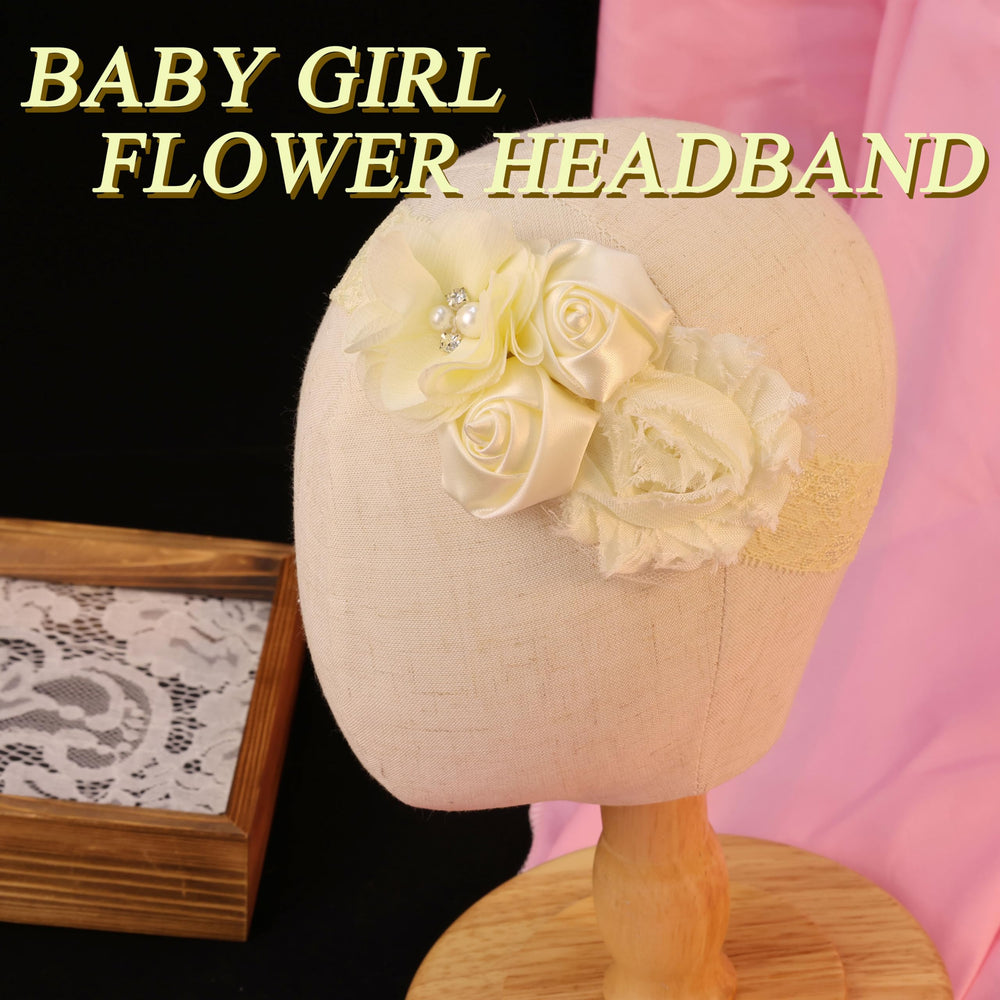 Kenjudess chiffon rose headband combines soft texture with charming detail