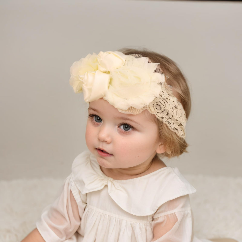 Kenjudess stretchy nylon headband fits newborns to toddlers securely