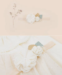 Kenjudess floral lace hairband designed for newborns and photography