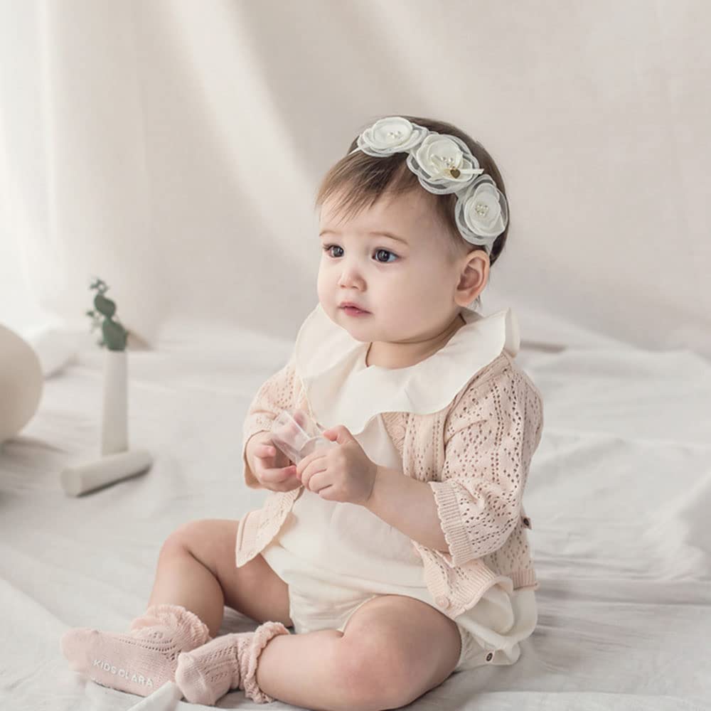 Kenjudess headband elastic band closeup shows gentle stretch and comfortable fit.