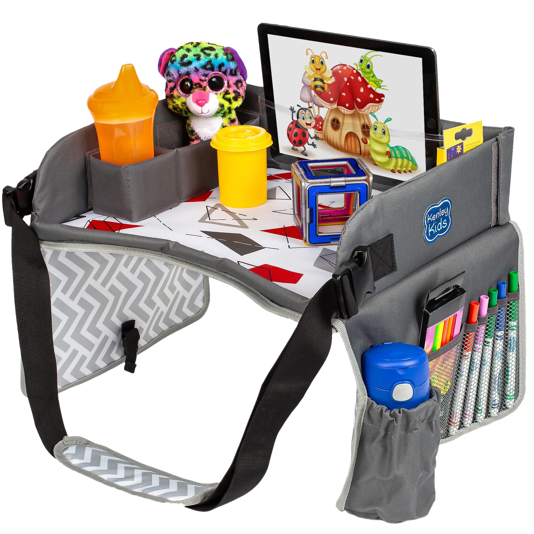 Kenley Kids Travel Tray folded for compact travel storage.