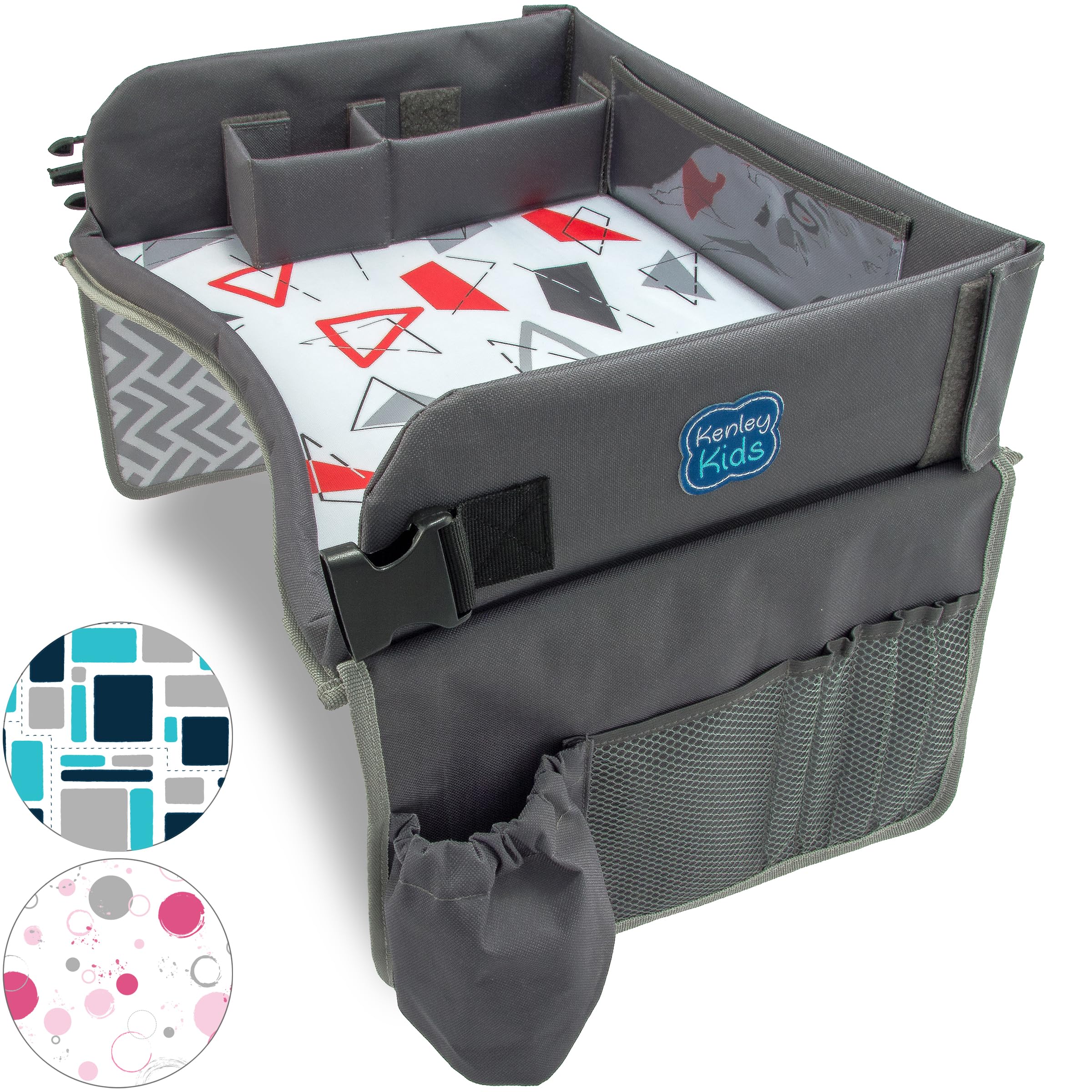 Kenley Kids Travel Tray lifetime warranty badge for quality.
