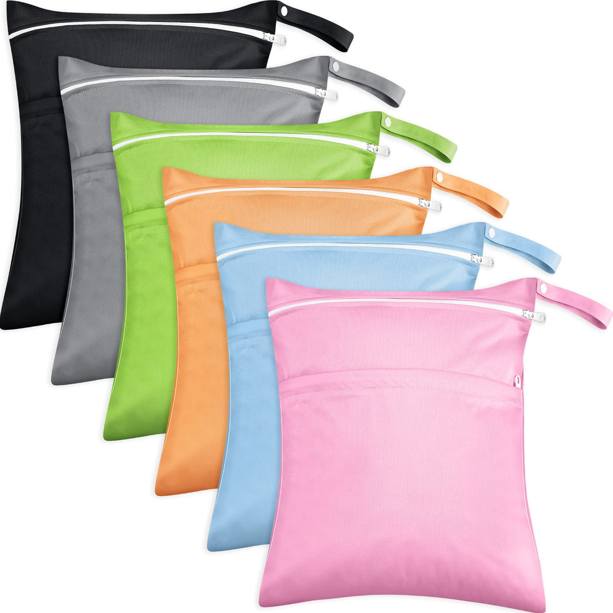 Kenning gray wet dry bag with dual zippers, keeps wet items separate and organized
