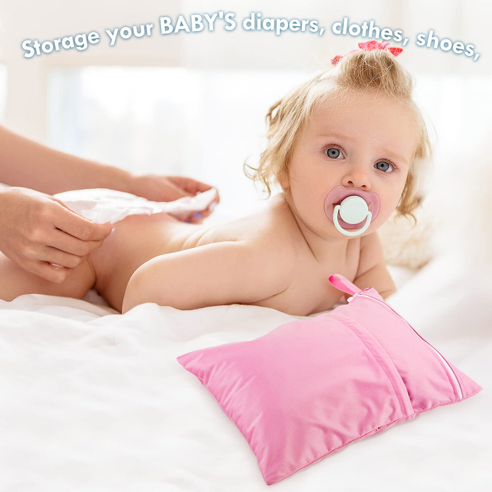 Kenning pink wet dry bag lightweight travel companion for diapers and clothes