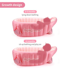 KENPUAZ bath tub showcases 3-stage growth, supporting babies from six months to toddler.