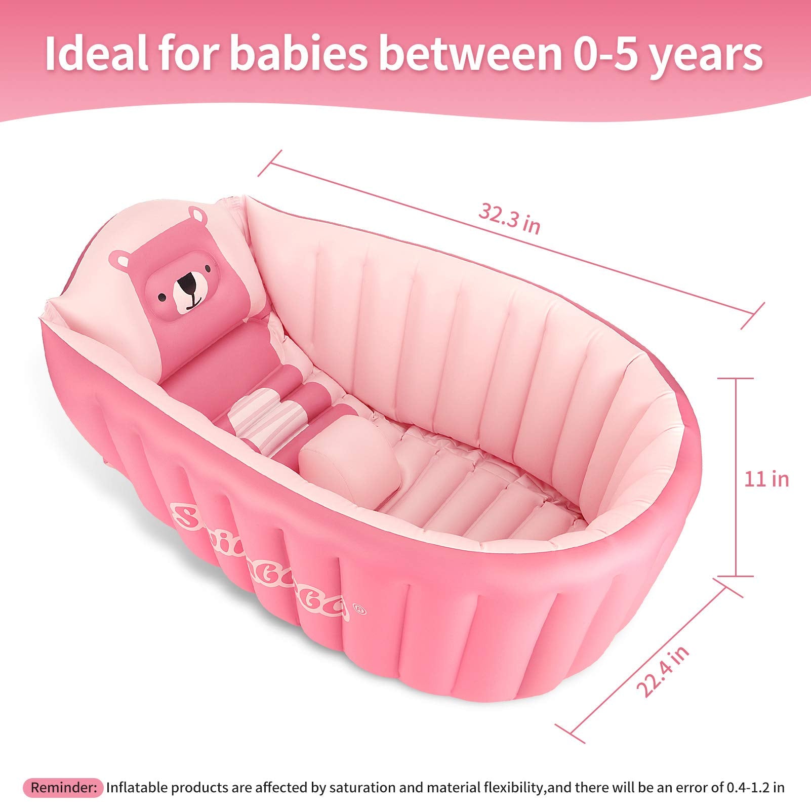 KENPUAZ travel-friendly baby bath deflates for compact storage and on-the-go use.