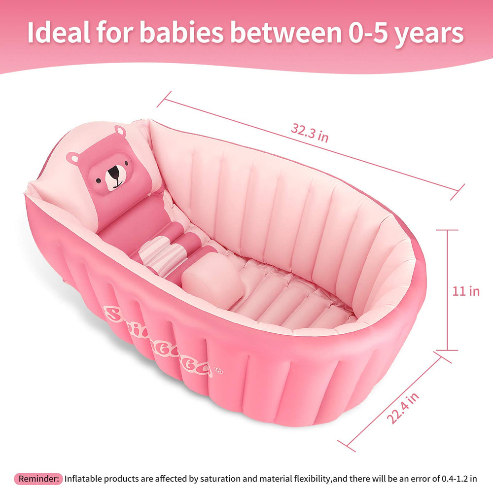 KENPUAZ travel-friendly baby bath deflates for compact storage and on-the-go use.