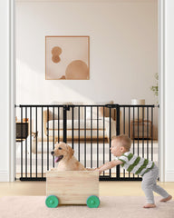 keny 29-55 inch extra wide baby gate at a doorway for safe passage.