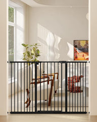 keny 36-inch tall baby gate on stairs provides extra height for safety