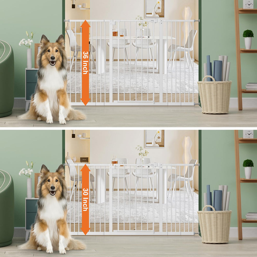Keny auto-close walk-through gate enables safe, convenient single-handed passage.