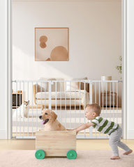 Keny baby gate adjustable width 29-55 inches for wide openings and stairs