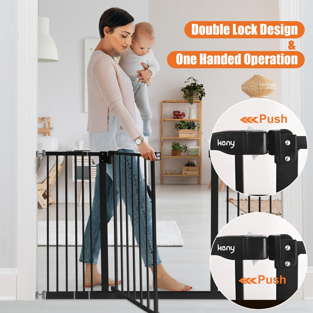 keny durable steel construction emphasizes dependable gate for kids and pets