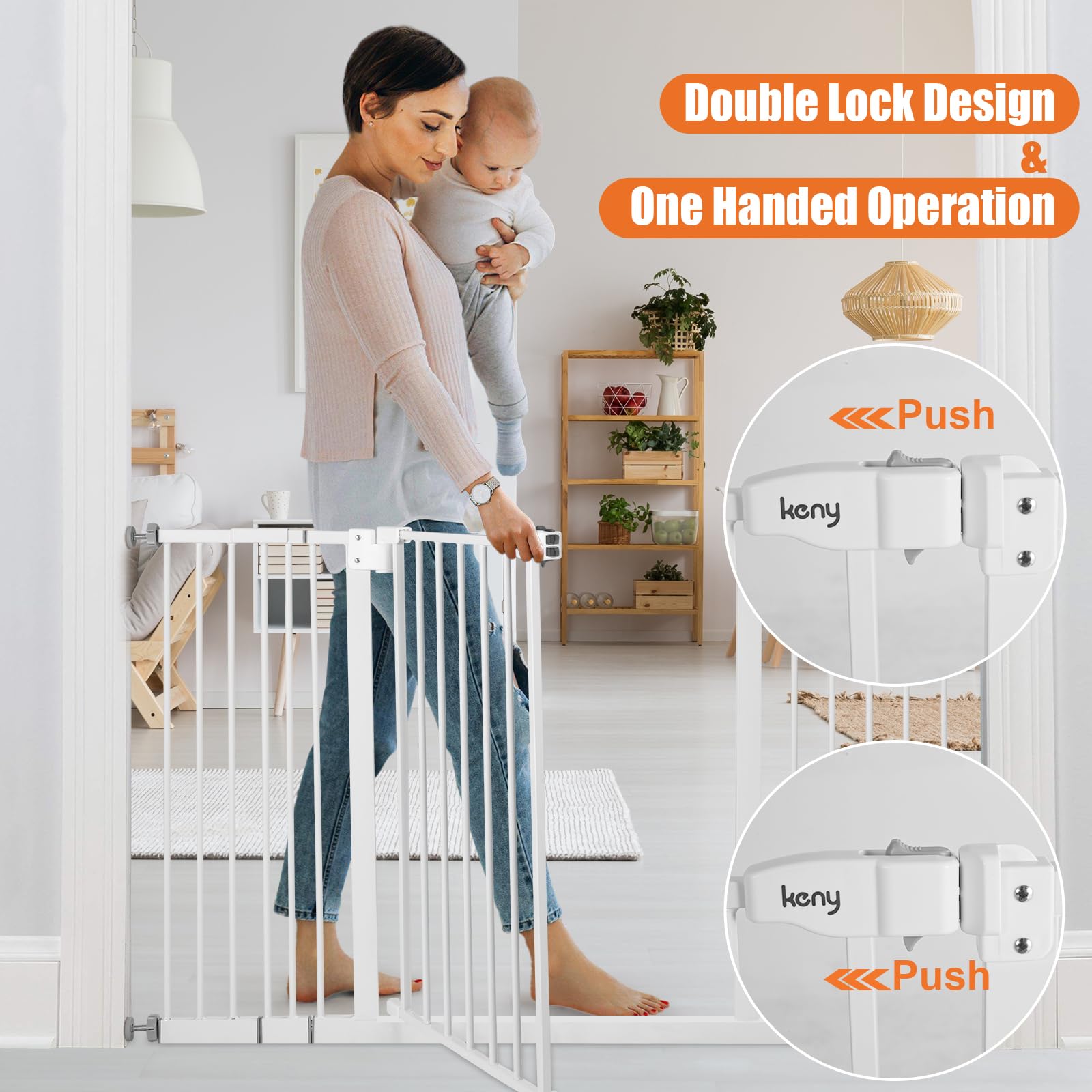 Keny extension kit demonstrates width adjustments from 29 to 47.3 inches