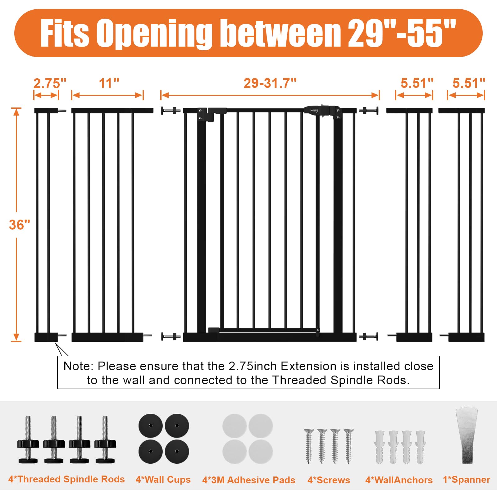 keny black steel gate design blends with home décor