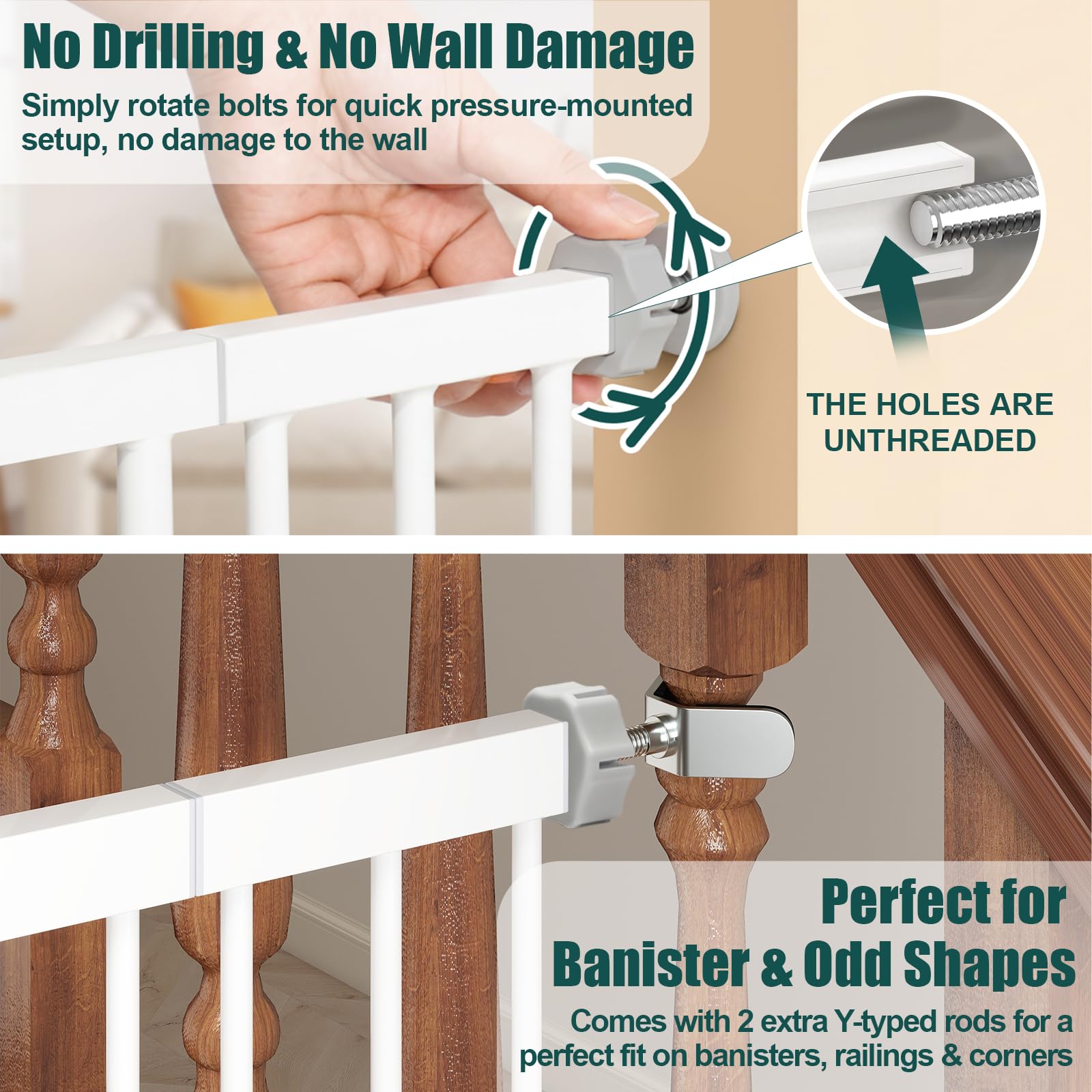 keny pressure-mounted installation requires no drilling for renters